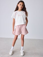 Baker by Ted Baker Pink/White Sports T-Shirt & Skort Set 2 Piece - Image 1 of 12
