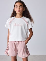 Baker by Ted Baker Pink/White Sports T-Shirt & Skort Set 2 Piece - Image 3 of 12