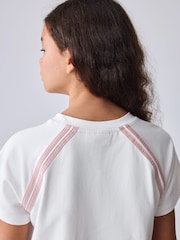 Baker by Ted Baker Pink/White Sports T-Shirt & Skort Set 2 Piece - Image 6 of 12