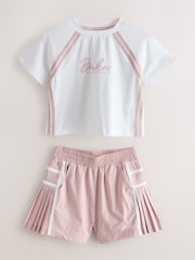 Baker by Ted Baker Pink/White Sports T-Shirt & Skort Set 2 Piece - Image 7 of 12