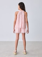 Baker by Ted Baker 2 Piece Lace Halter Top & Shorts Set - Image 3 of 14