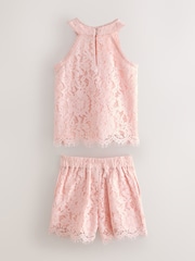 Baker by Ted Baker 2 Piece Lace Halter Top & Shorts Set - Image 8 of 14