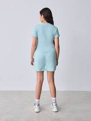 Baker by Ted Baker 2 Piece Ruched Rib T-Shirt & Shorts Set - Image 2 of 13