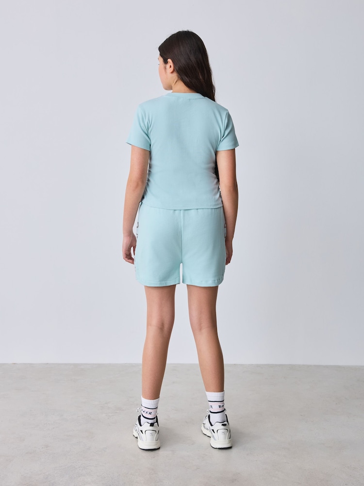 Baker by Ted Baker 2 Piece Ruched Rib T-Shirt & Shorts Set - Image 2 of 13 Baker by Ted Baker 2 Piece Ruched Rib T-Shirt & Shorts Set - Image 2 of 13