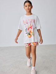 Baker by Ted Baker 2 Piece Oversized Graphic T-Shirt & Printed Shorts Set - Image 1 of 11