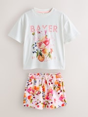 Baker by Ted Baker 2 Piece Oversized Graphic T-Shirt & Printed Shorts Set - Image 6 of 11