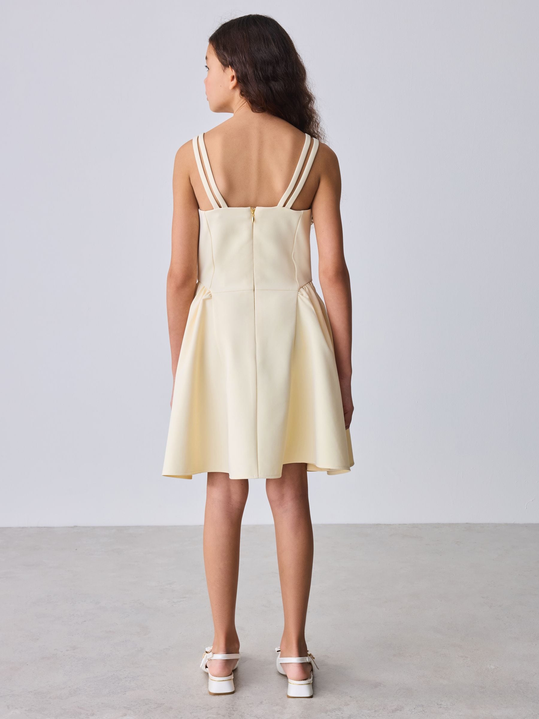 ted baker yellow skater dress Women's TED BAKER Canary Yellow Sleeveless Skater Dress Size 2 Fit & Flare