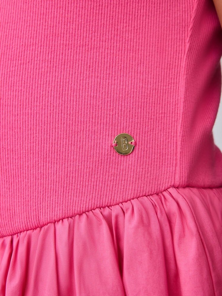 Baker by Ted Baker Pink Waisted Double Layer Skirted Dress - Imaginea 5 din 5 Baker by Ted Baker Pink Waisted Double Layer Skirted Dress - Imaginea 5 din 5