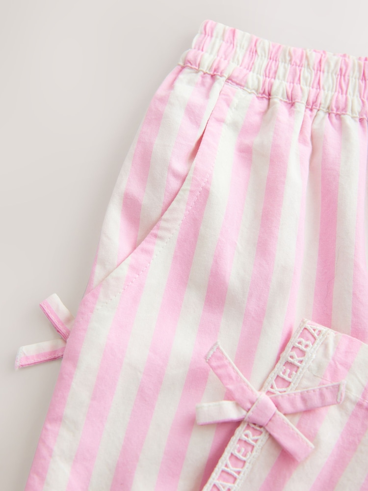 Baker by Ted Baker 2 Piece Pink Ribbed T-Shirt & Pinstripe Trousers Set - Image 13 of 13