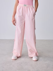 Baker by Ted Baker 2 Piece Pink Ribbed T-Shirt & Pinstripe Trousers Set - Image 2 of 13