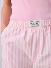 Baker by Ted Baker 2 Piece Pink Ribbed T-Shirt & Pinstripe Trousers Set - Image 7 of 13