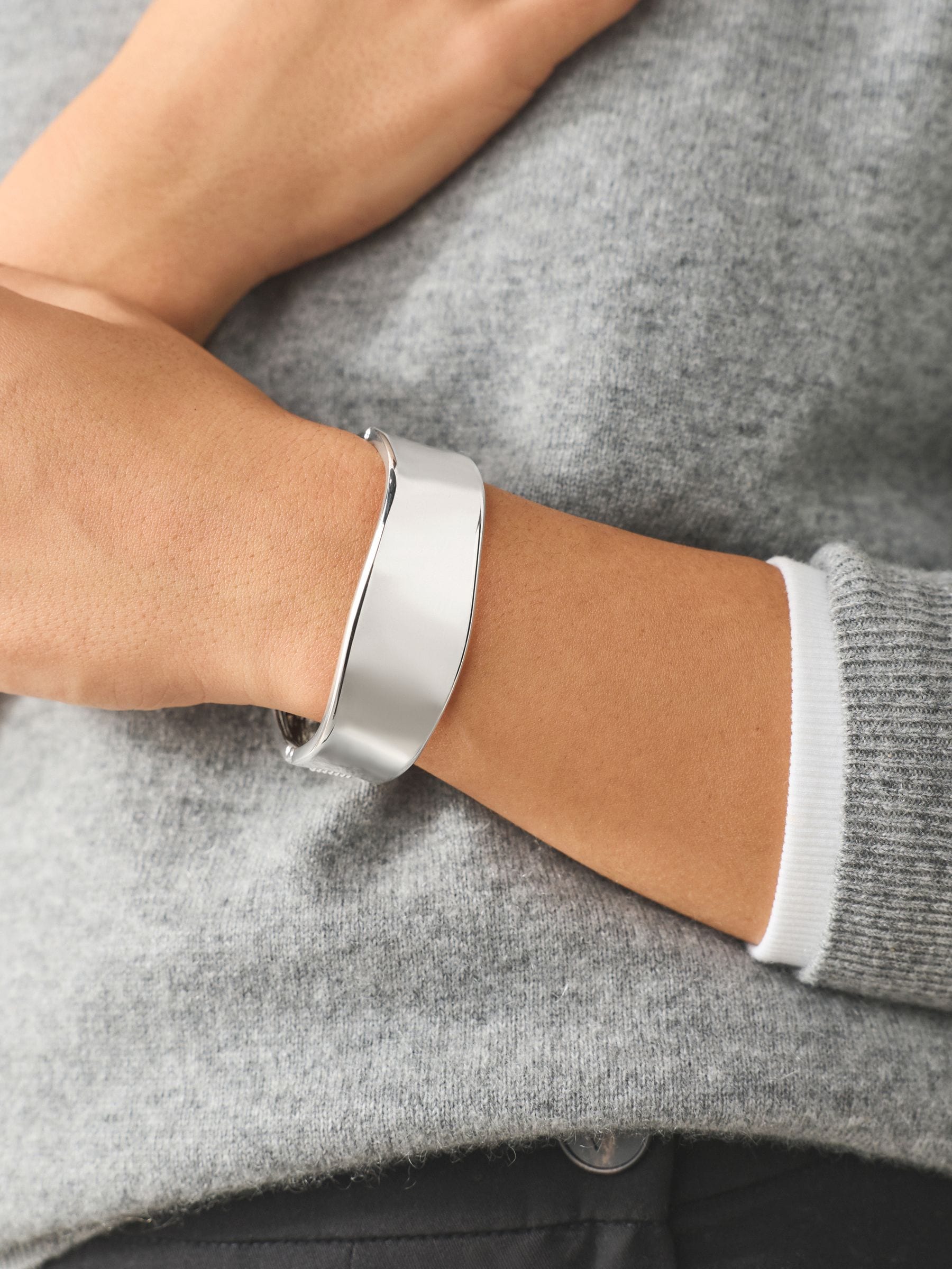 Buy Silver Tone Hinged Bangle from Next Romania