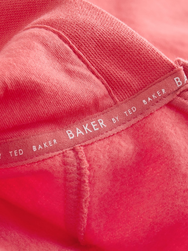 珊瑚粉 - Baker by Ted Baker 超大版型拉鏈開襟連帽衫 - 圖片 10/10