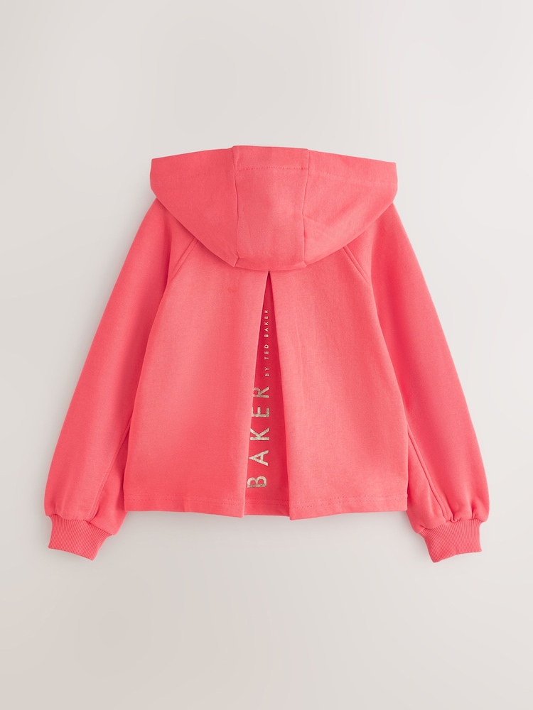 Coral rosa - Baker by Ted Baker Oversized Zip-Through Hoodie - Imagen 2 de 6 Coral rosa - Baker by Ted Baker Oversized Zip-Through Hoodie - Imagen 2 de 6