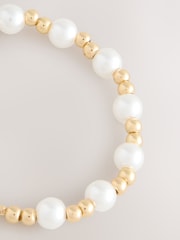 Pearl White Mama Pearl Effect Stretch Bracelet - Image 5 of 5