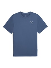 Puma Blue Mens TAD Essentials Solid Cat Print T-Shirt - Image 2 of 3