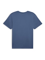 Puma Blue Mens TAD Essentials Solid Cat Print T-Shirt - Image 3 of 3