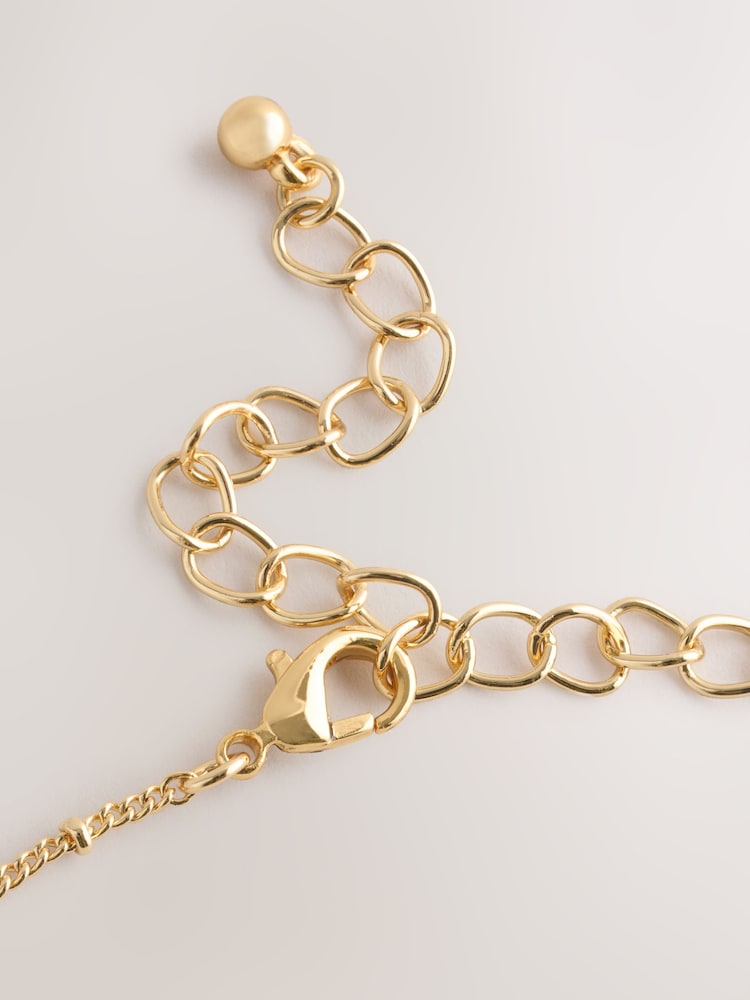 Goldfarben - Semi-Precious Stone Pendant Necklace - Bild 11 von 11