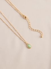 Goldfarben - Semi-Precious Stone Pendant Necklace - Bild 6 von 11