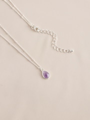 Goldfarben - Semi-Precious Stone Pendant Necklace - Bild 9 von 11