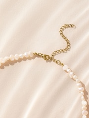 White Freshwater Pearl Stainless Steel Necklace - Image 3 of 4