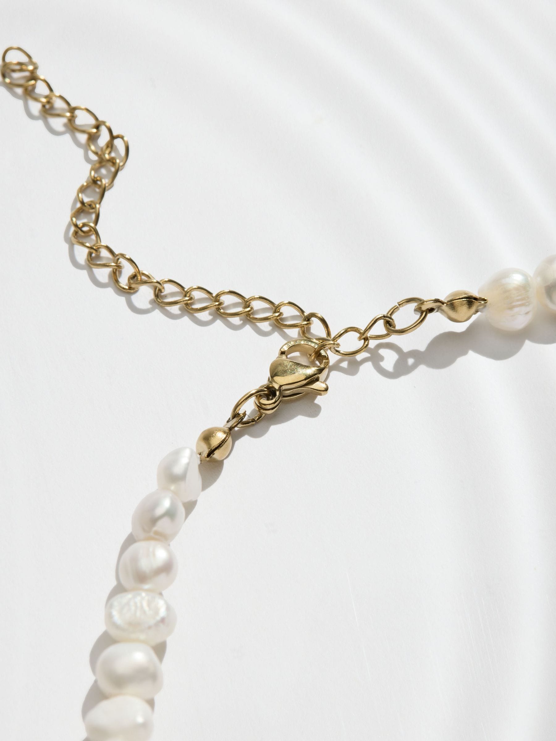 Buy White Freshwater Pearl Waterproof Stainless Steel Necklace