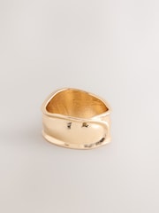 Gold Tone Wide Flat Ring - Image 4 of 5