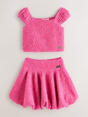 Baker by Ted Baker 2 Piece Textured Bardot Top & Skirt Set - Image 1 of 5