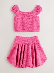 Baker by Ted Baker 2 Piece Textured Bardot Top & Skirt Set - Image 2 of 5