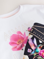 Baker by Ted Baker 2 Piece Peplum Frill T-Shirt & Floral Cycling Short Set - Image 11 of 12