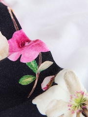 Baker by Ted Baker 2 Piece Peplum Frill T-Shirt & Floral Cycling Short Set - Image 4 of 6