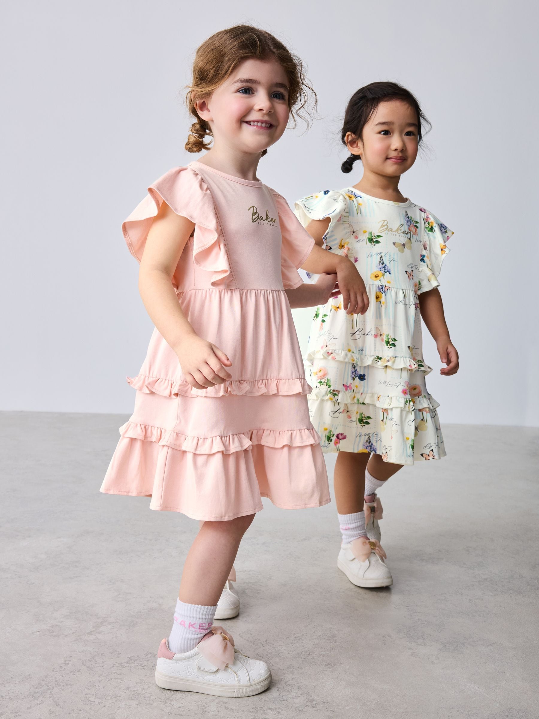 Buy Baker by Ted Baker Printed Ruffle Jersey Dresses 2 Pack from