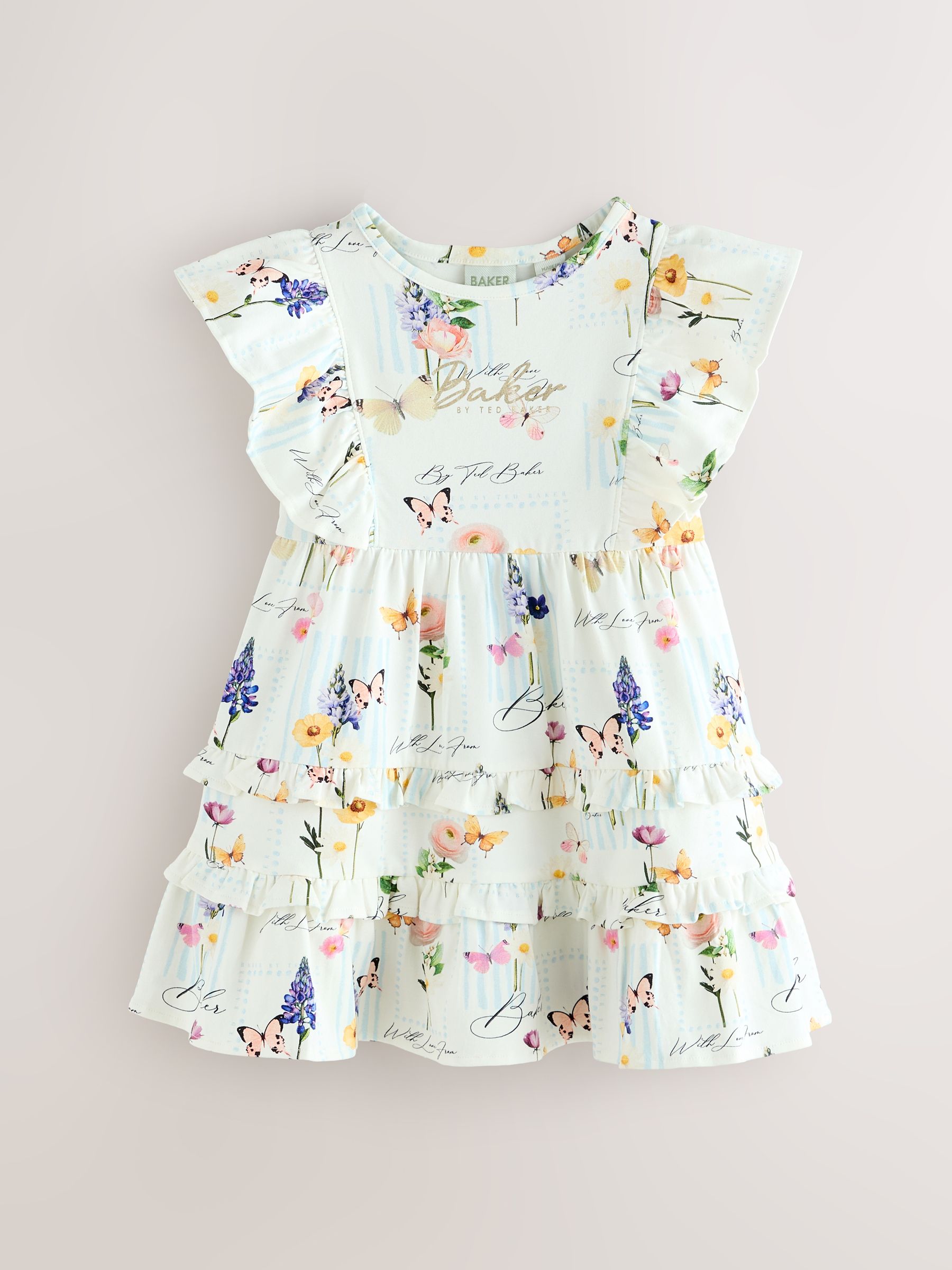 Buy Baker by Ted Baker Printed Ruffle Jersey Dresses 2 Pack from