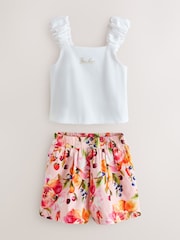 Baker by Ted Baker Multi Ruched Cropped Top & Fruit Short 2 Piece Set - Image 7 of 11