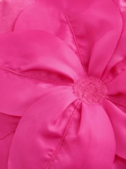 Baker by Ted Baker 2 Piece One Shoulder 3D Floral Pink Top & Shorts Set - Image 12 of 14