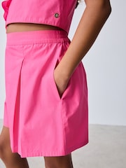 Baker by Ted Baker 2 Piece One Shoulder 3D Floral Pink Top & Shorts Set - Image 4 of 6