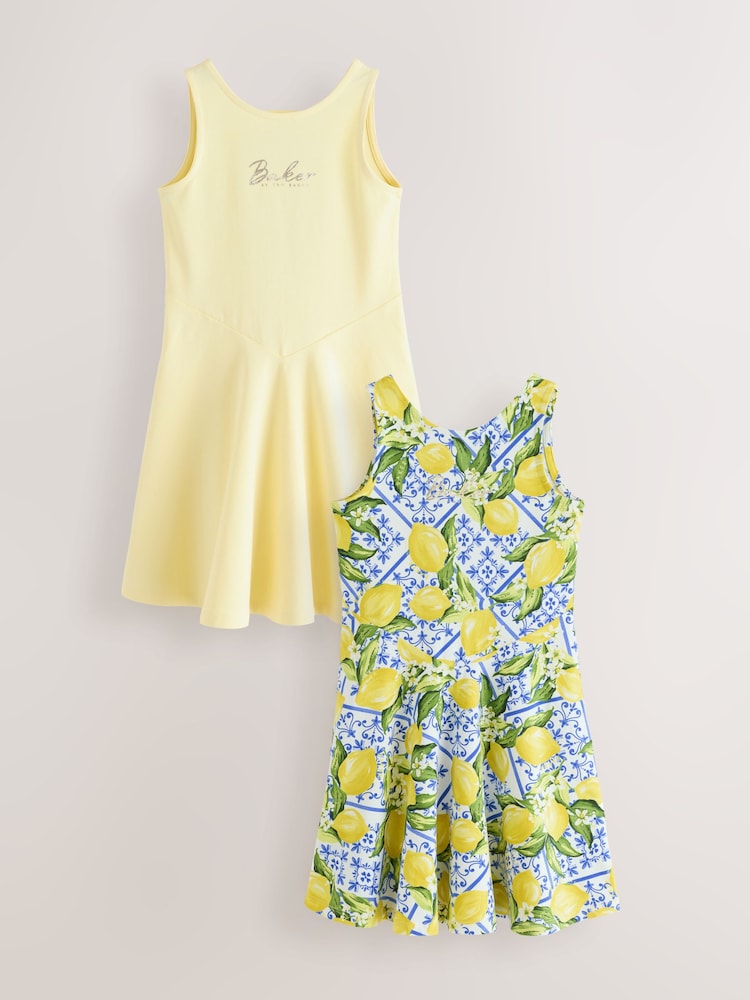 Baker by Ted Baker Polka Dot Printed Jersey Dresses 2 Pack - Image 1 of 6