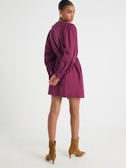 River Island Red Collar Mini Shirt Dress - Image 3 of 4