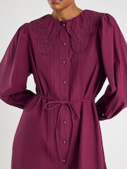 River Island Red Collar Mini Shirt Dress - Image 4 of 4