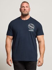 BadRhino Big & Tall Blue Worldwide Graphic Print T-Shirts 3 Pack - Image 1 of 8