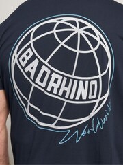 BadRhino Big & Tall Blue Worldwide Graphic Print T-Shirts 3 Pack - Image 4 of 8