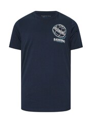 BadRhino Big & Tall Blue Worldwide Graphic Print T-Shirts 3 Pack - Image 6 of 8
