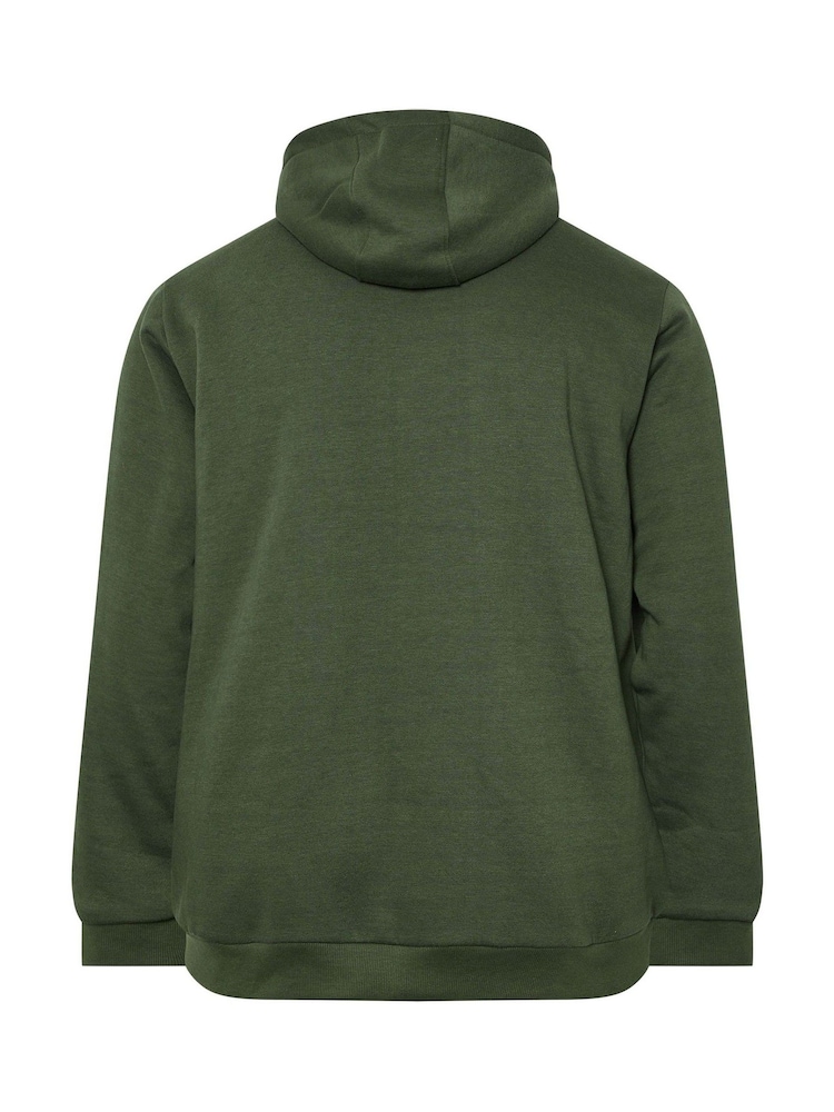 BadRhino Big & Tall Green Borg Lined Zip Thru Jumper - Image 7 of 7