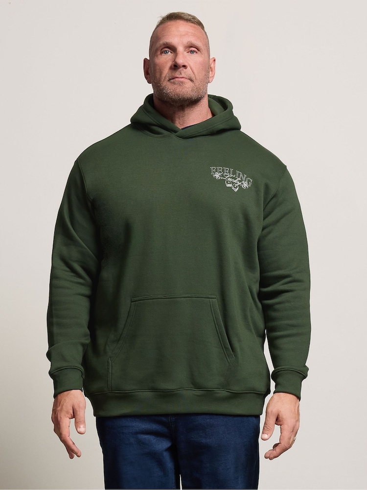BadRhino Big & Tall Green Hoodie - Image 1 of 7 BadRhino Big & Tall Green Hoodie - Image 1 of 7