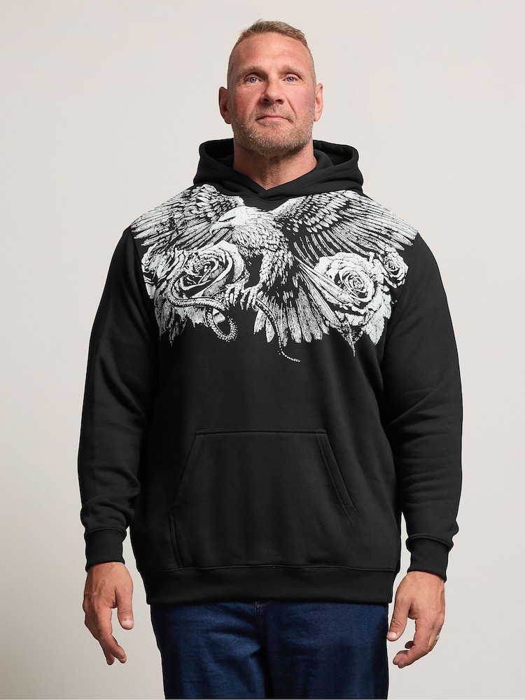 BadRhino Big & Tall Dark Black Hoodie - Image 1 of 7 BadRhino Big & Tall Dark Black Hoodie - Image 1 of 7