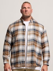 BadRhino Big & Tall Blue Brushed Check Shirt - Image 1 of 7