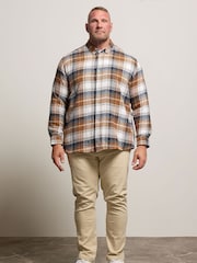 BadRhino Big & Tall Blue Brushed Check Shirt - Image 3 of 7