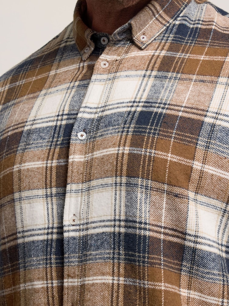 BadRhino Big & Tall Blue Brushed Check Shirt - Image 7 of 7