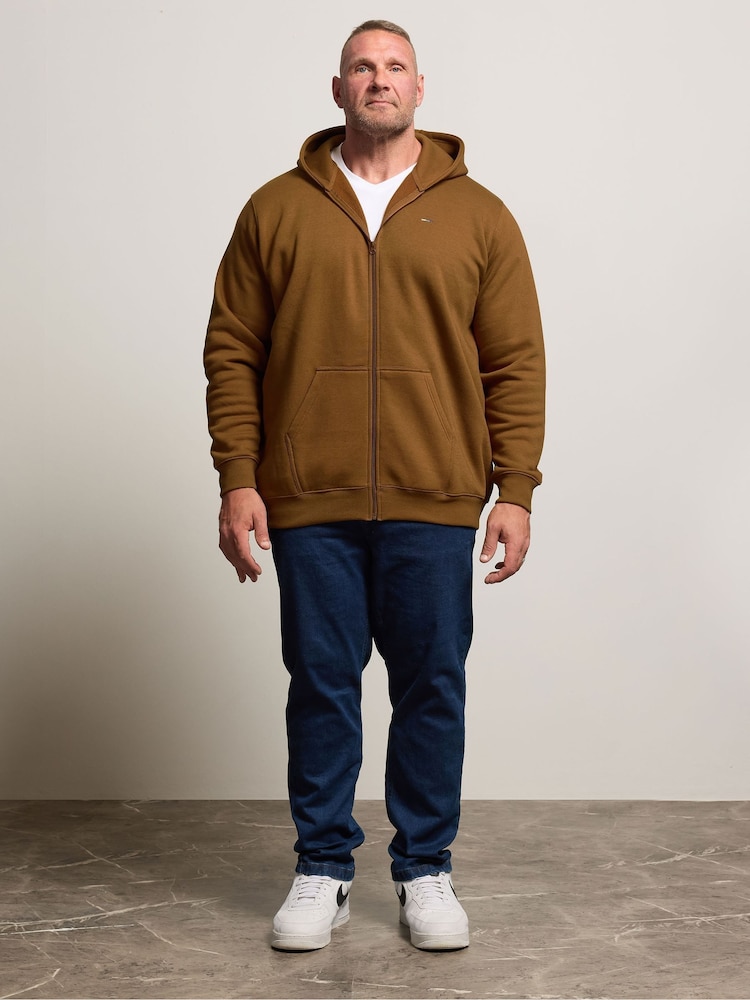 BadRhino Big & Tall Brown Zip Thru Hoodie - Image 2 of 7