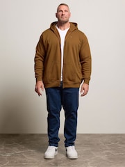 BadRhino Big & Tall Brown Zip Thru Hoodie - Image 3 of 7